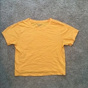 Athleta orange cropped tee